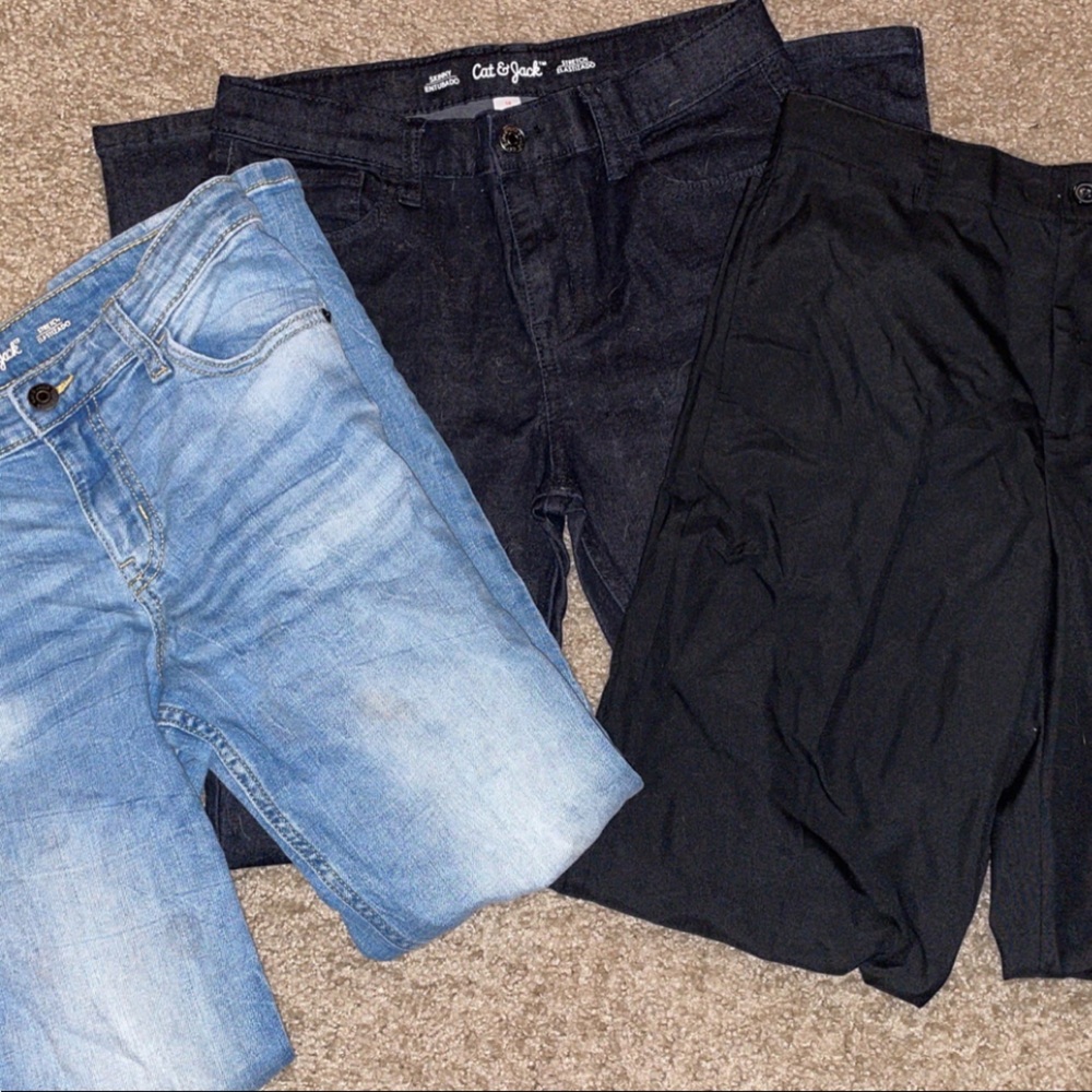 Jeans and slacks